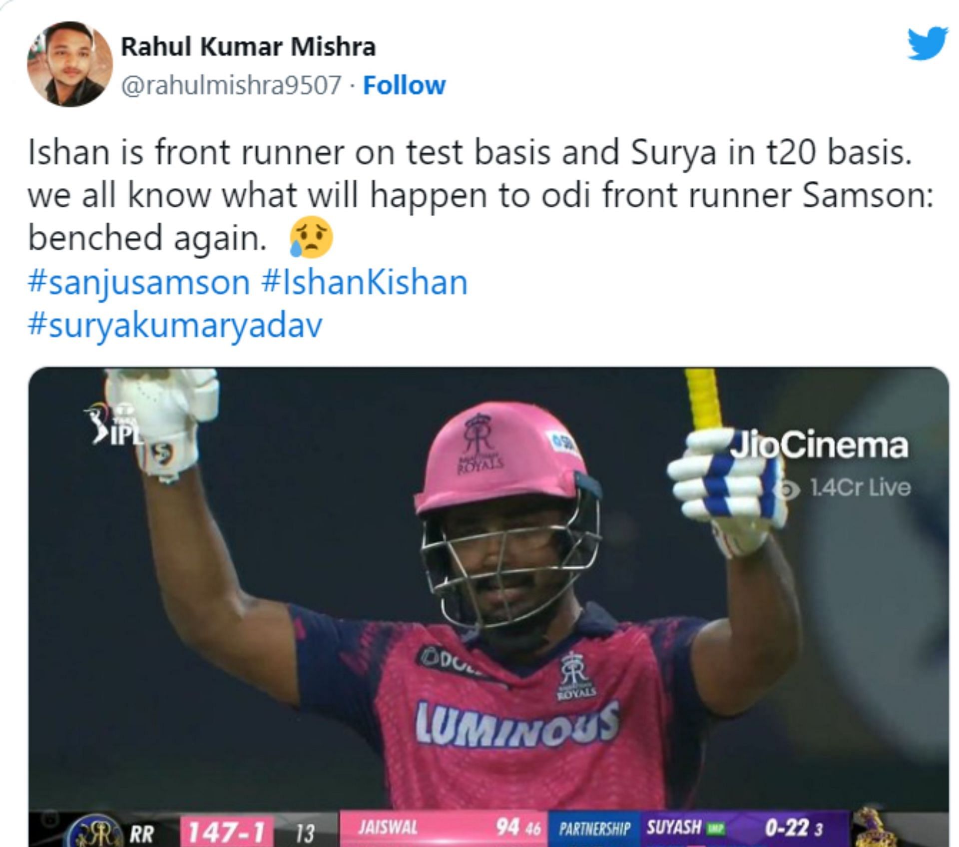 Twitter reactions to Sky's inclusion